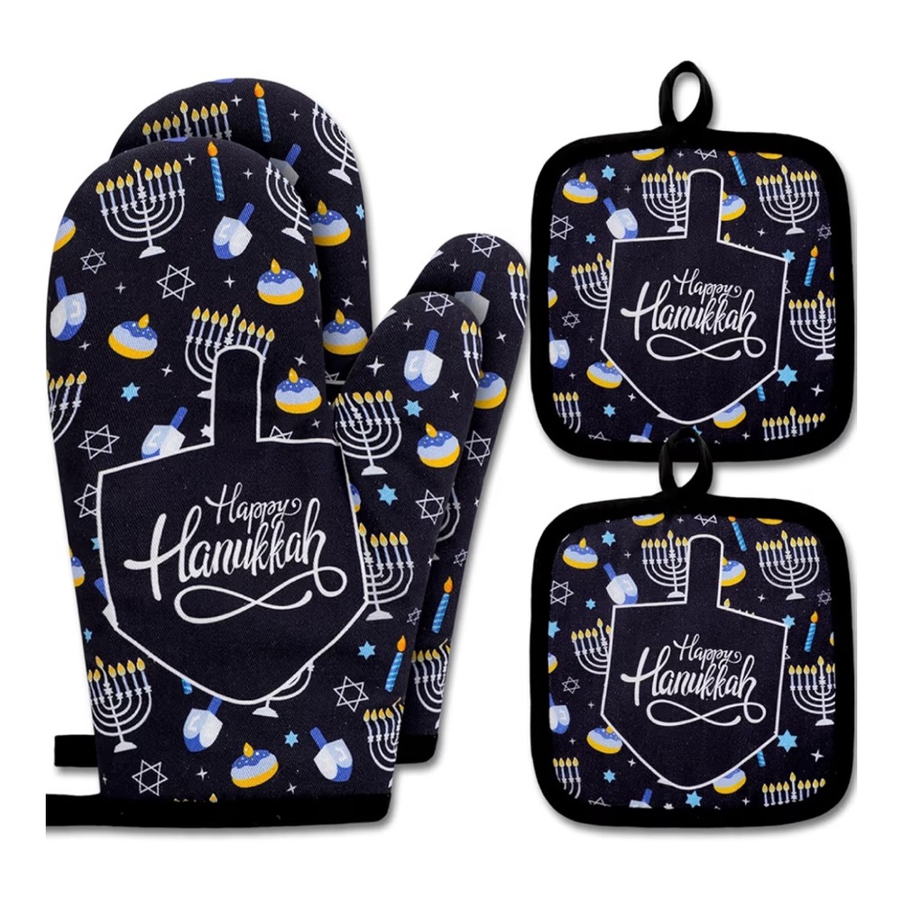 Hanukkah Oven Mitts and Pot Holders Brand New